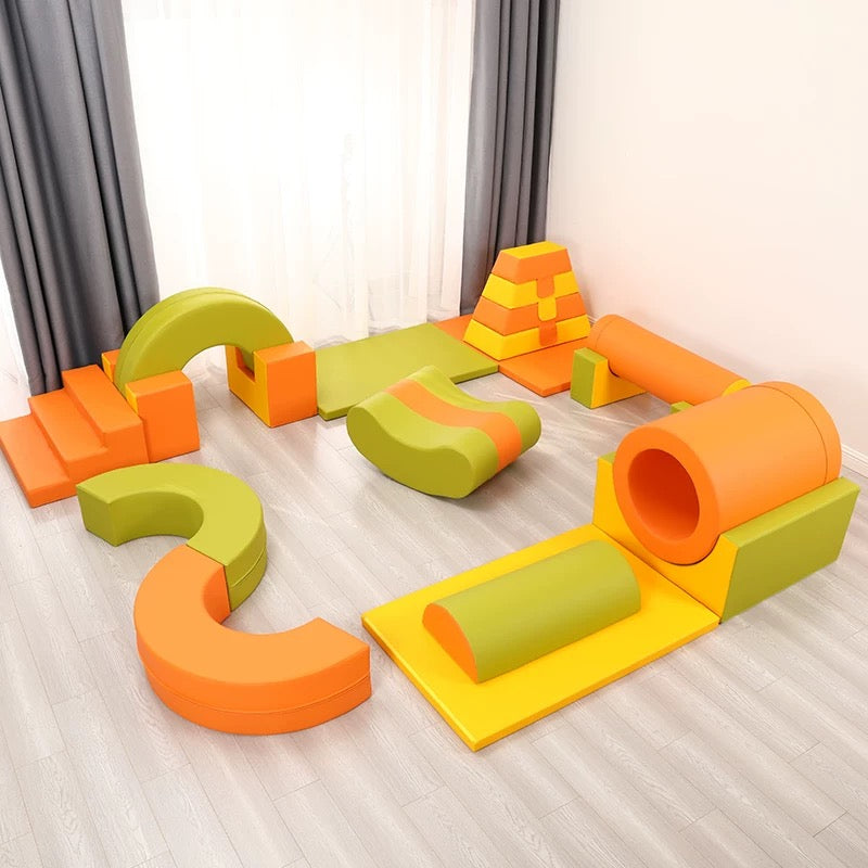 Sensory Exploring and Crawling Toddler Soft Play Set / Soft Gym Set 17pcs