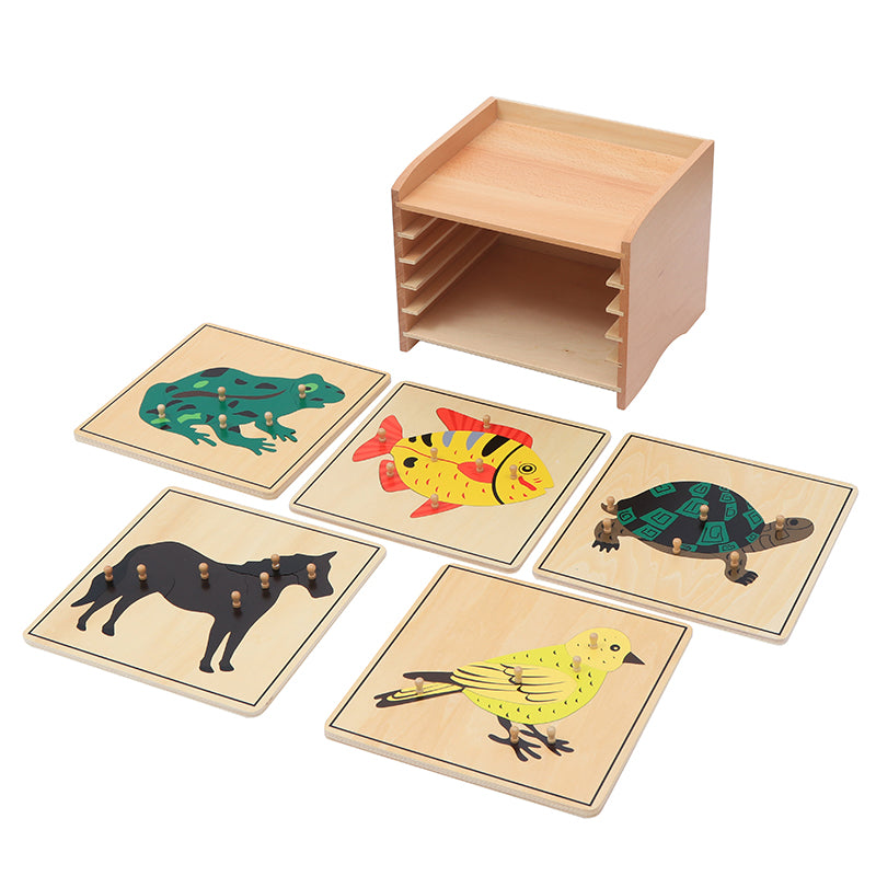 Animal Puzzle Cabinet (5 Puzzles Included)