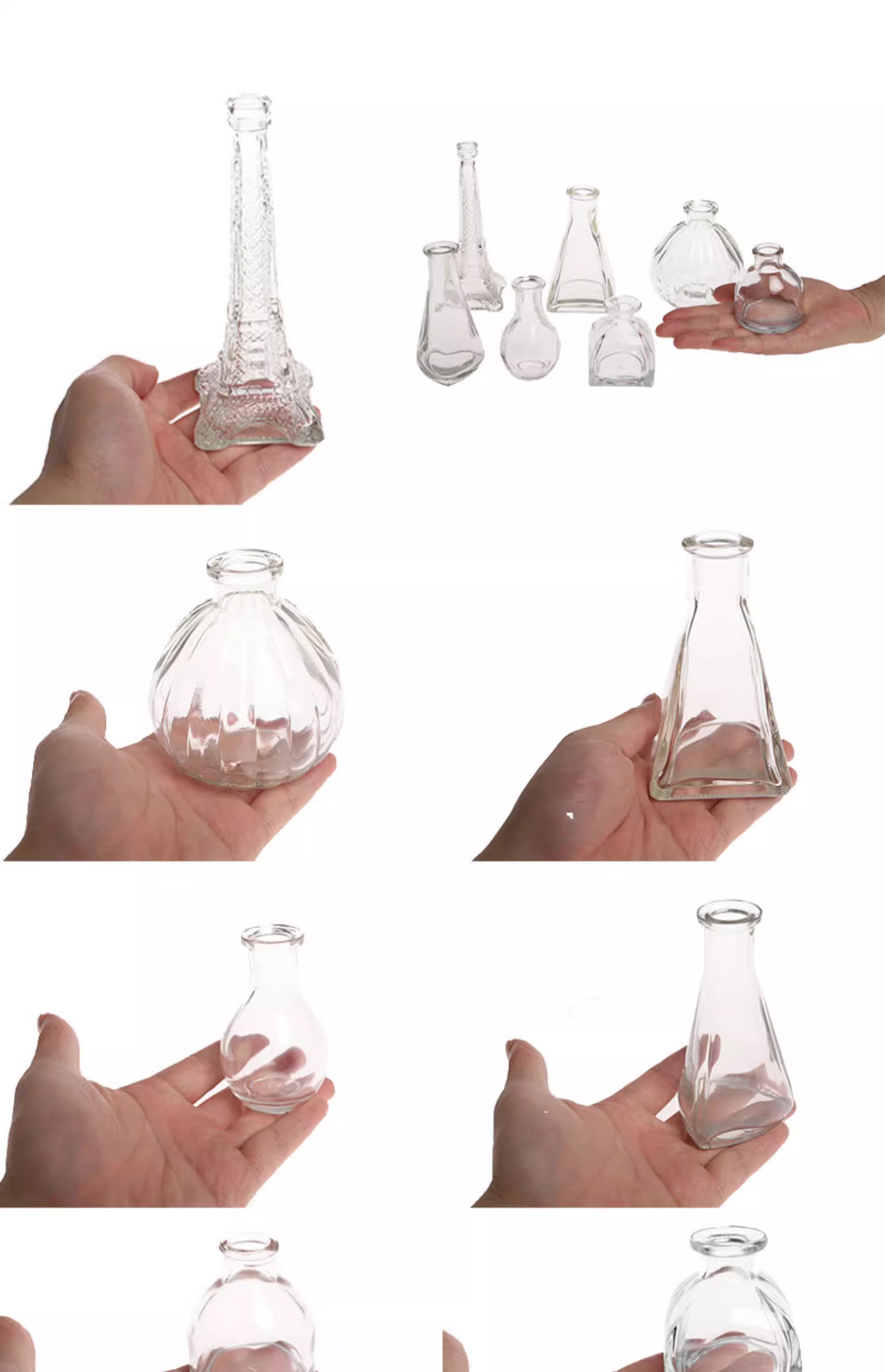 Mini glass vases/bottles