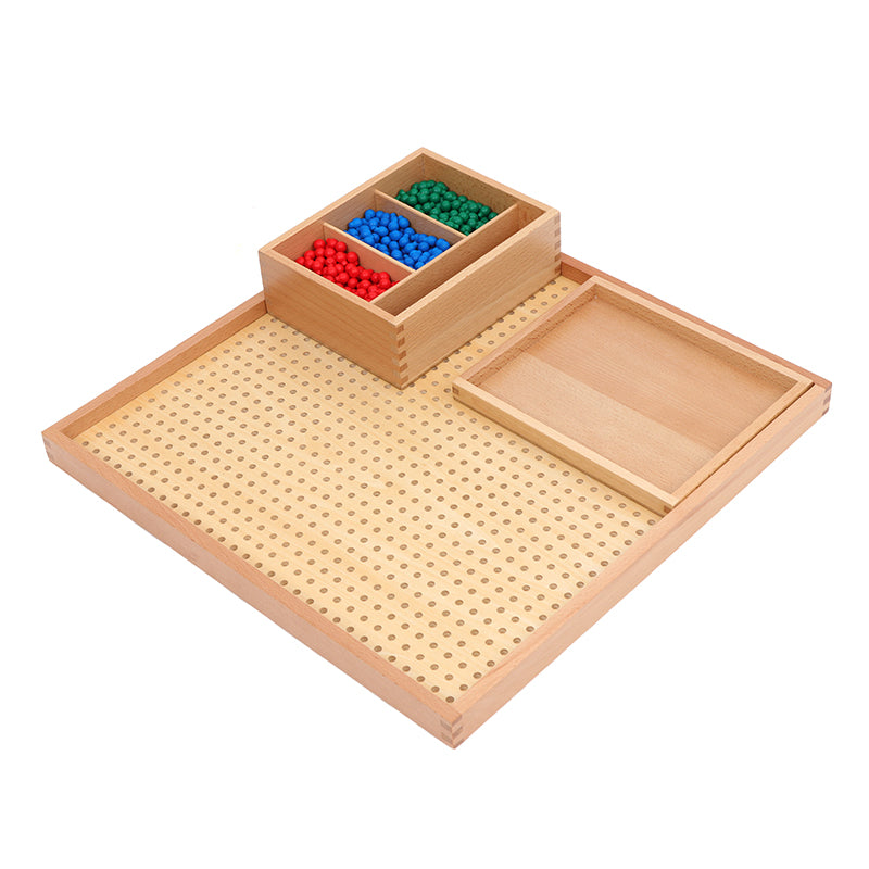 Wooden Peg Board with Plastic Pegs