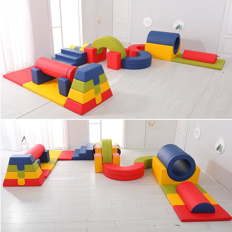 Sensory Exploring and Crawling Toddler Soft Play Set / Soft Gym Set 17pcs