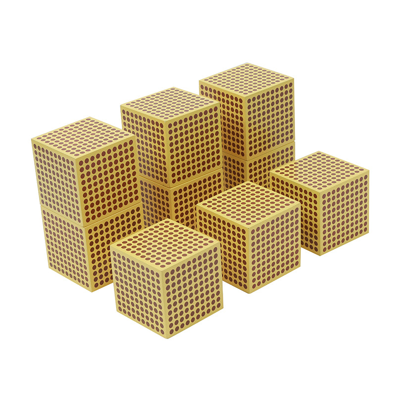9 Wooden Thousand Cubes