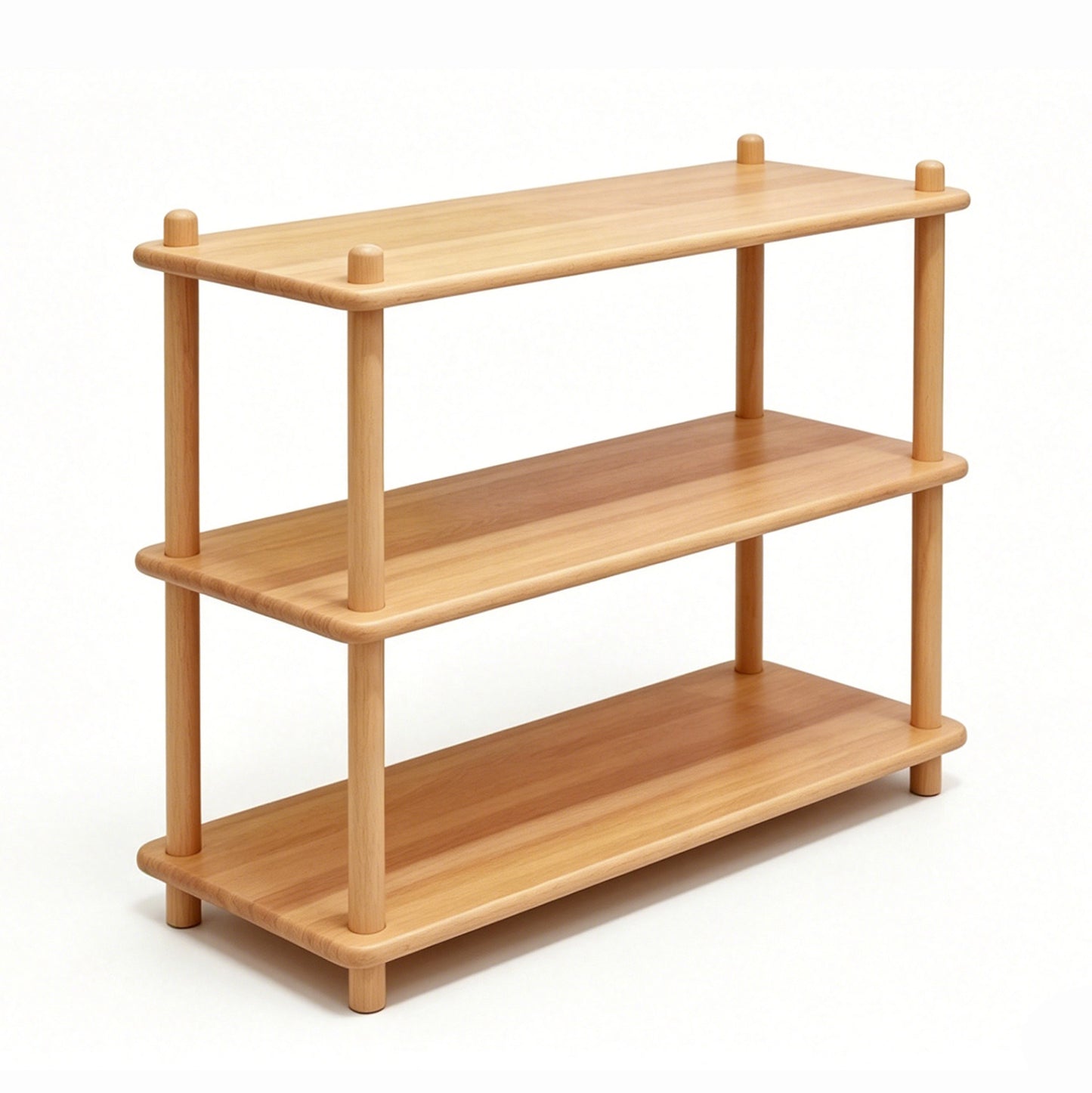 Montessori Solid Wood Open Back Shelf, 3 Tiers