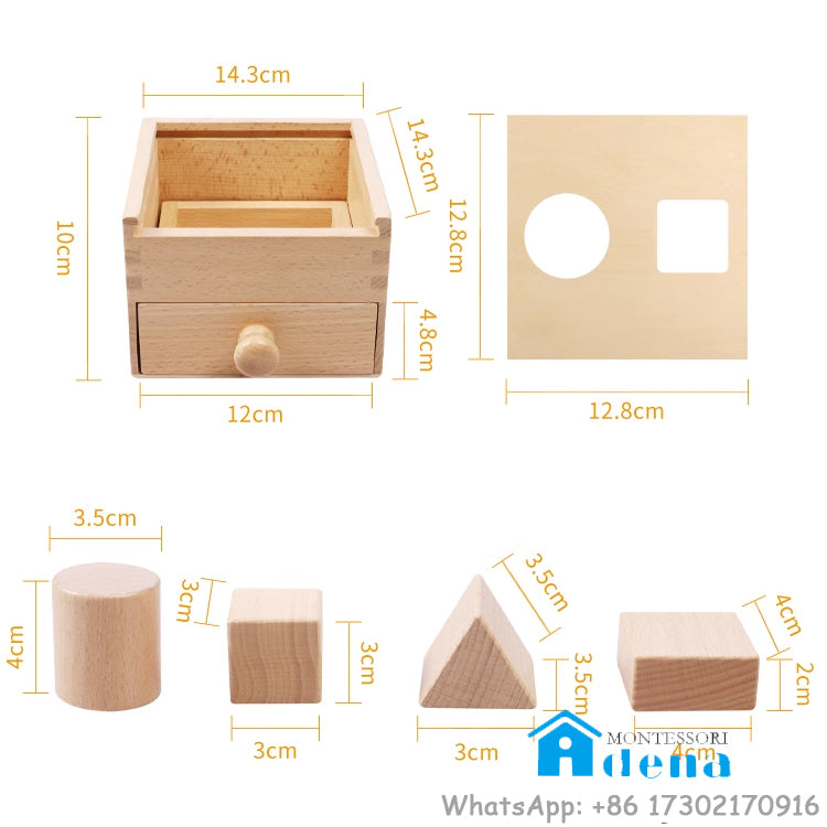 Buzón Montessori - Cajón con formas naturales