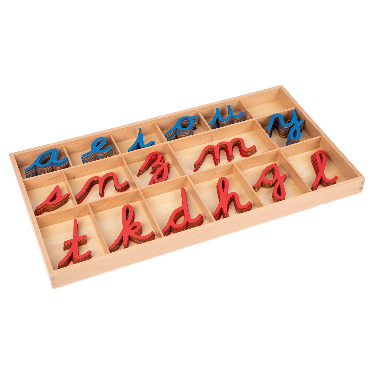 Large Wood Movable Alphabet - Cursive