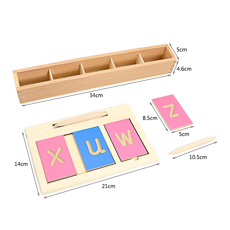 Mini Grooved Letter Tiles: Lowercase with Tray and Stylus