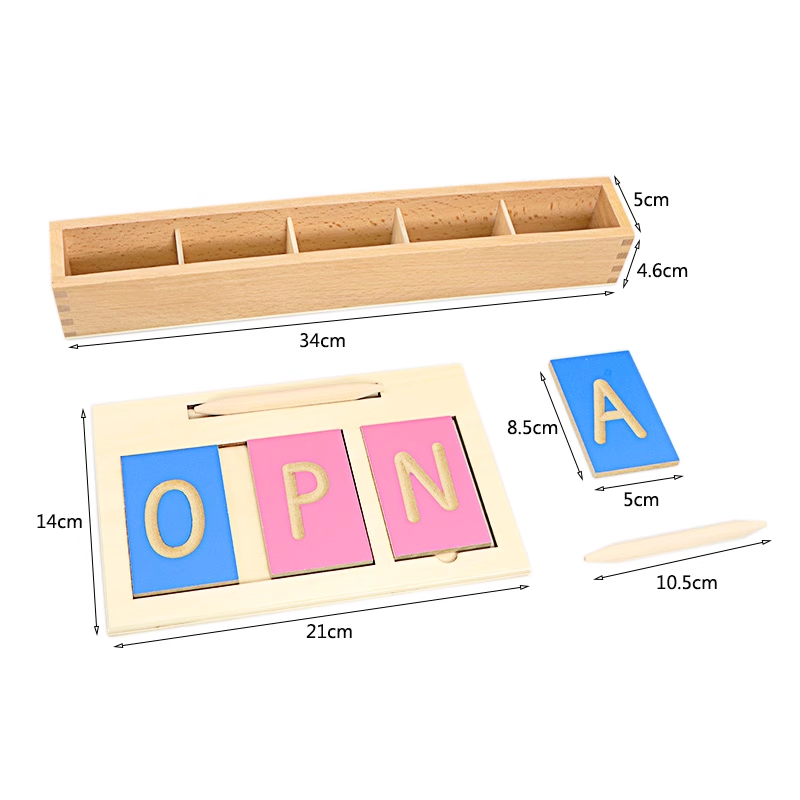 Mini Grooved Letter Tiles: Uppercase with Tray and Stylus