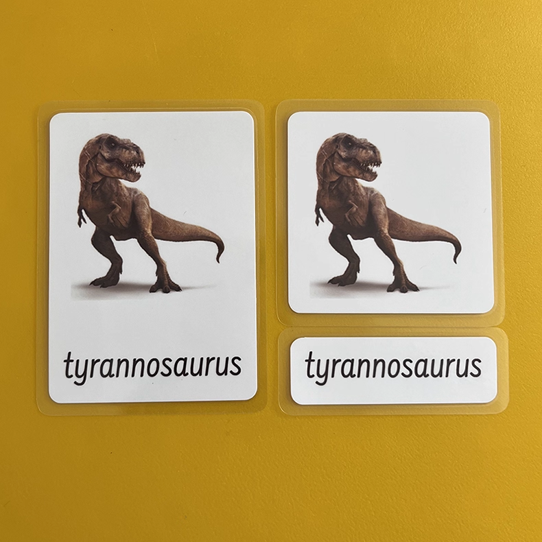 Dinosaurs Three-Parts Cards w/ Stand