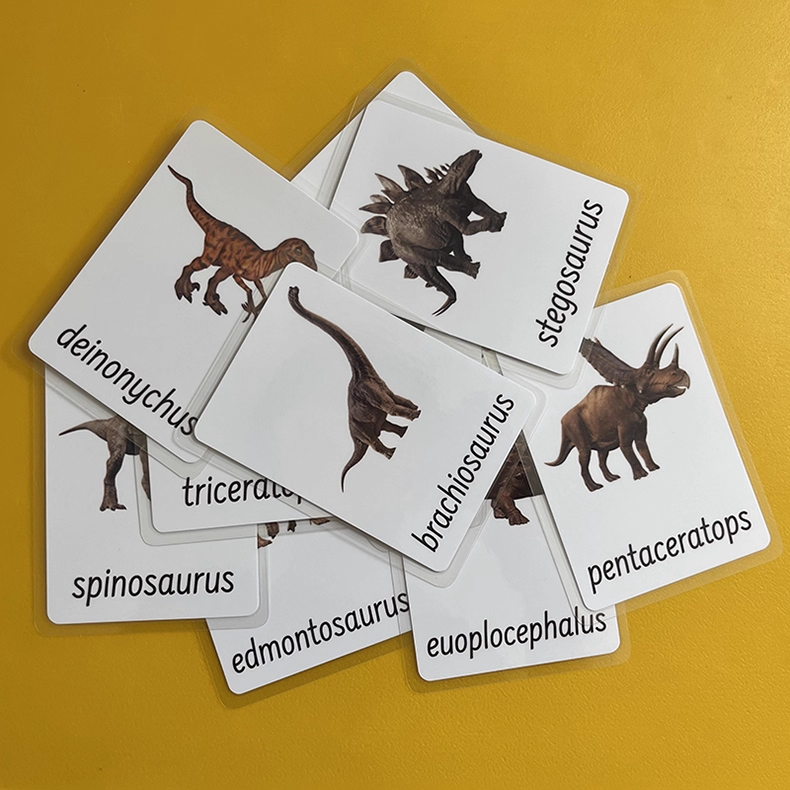Dinosaurs Three-Parts Cards w/ Stand