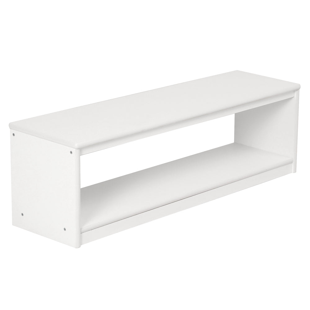 Open Back Shelf, 1 Tier -White Painting