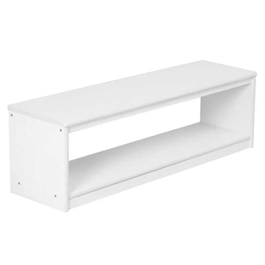 Open Back Shelf, 1 Tier -White Painting