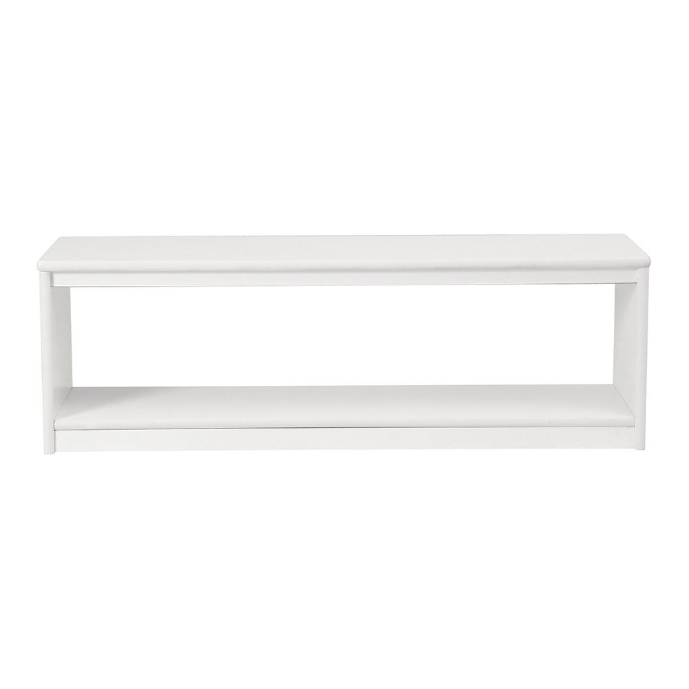 Open Back Shelf, 1 Tier -White Painting