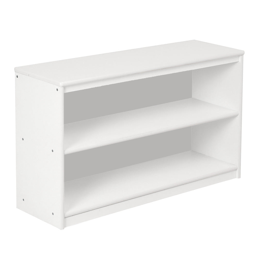 Closed Back Shelf, 2 Tiers -White Painting