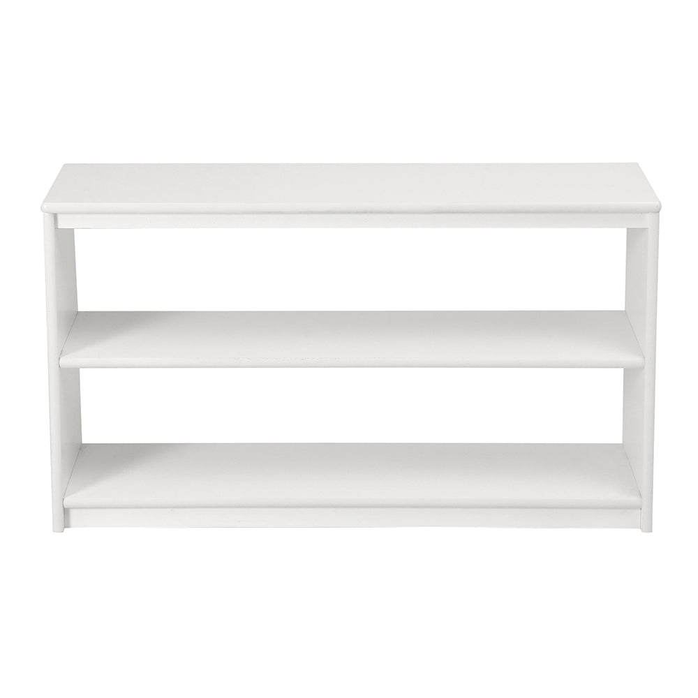 Open Back Shelf, 2 Tiers -White Painting