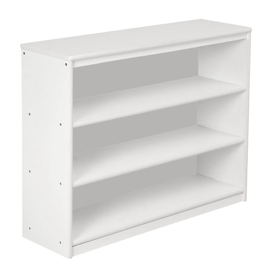 Closed Back Shelf, 3 Tiers -White Painting