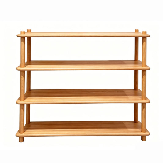 Montessori Solid Wood Open Back Shelf - 4 Tiers