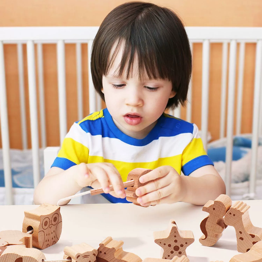 Wooden Animals Threading Set