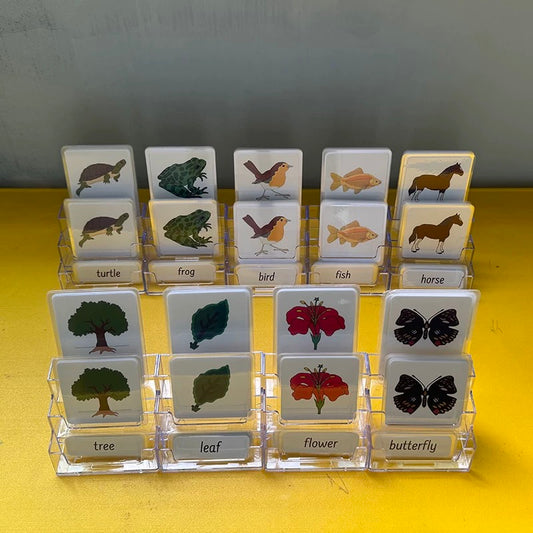 Three-Parts Cards w/ Stand - botany & animal & insect