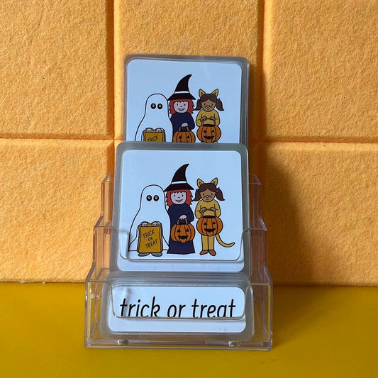 Halloween Subject Three-Parts Cards w/ Stand