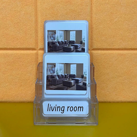 Living room Three-Parts Cards w/ Stand