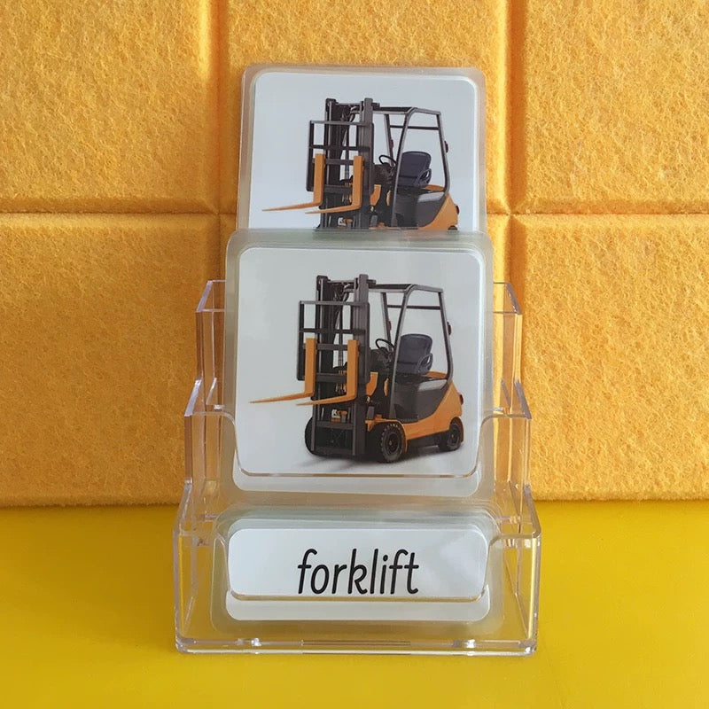 Engineering Vehicle Three-Parts Cards w/ Stand