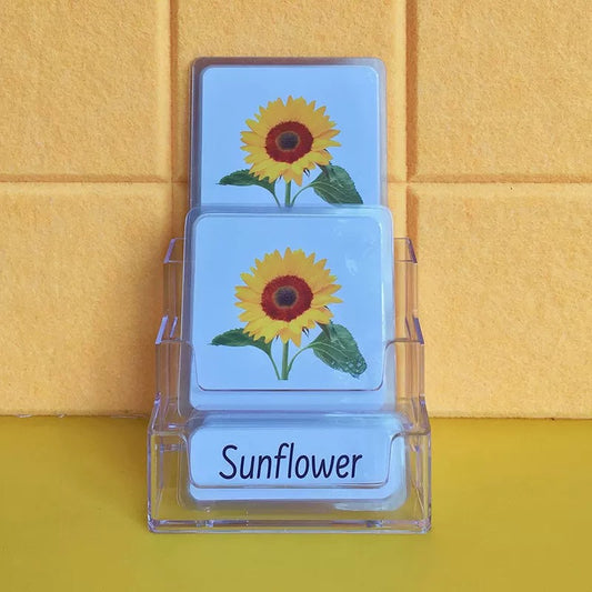Flowers Three-Parts Cards w/ Stand