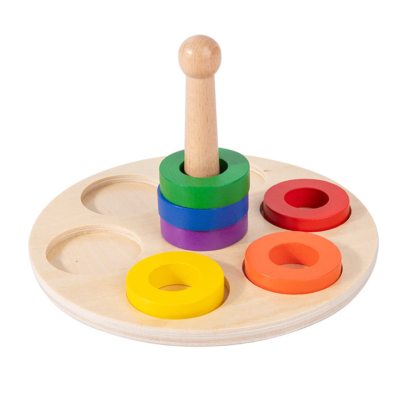 Wooden Stacking and Sorting Ring