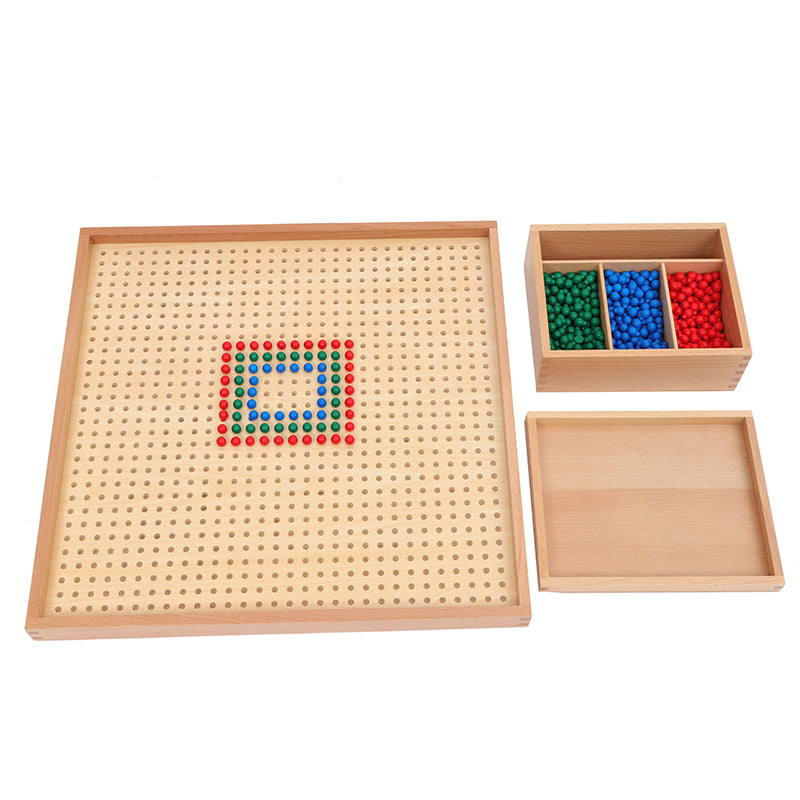 Wooden Peg Board with Plastic Pegs
