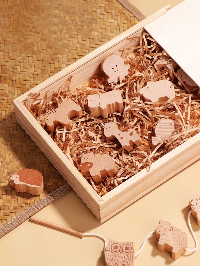 Wooden Animals Threading Set