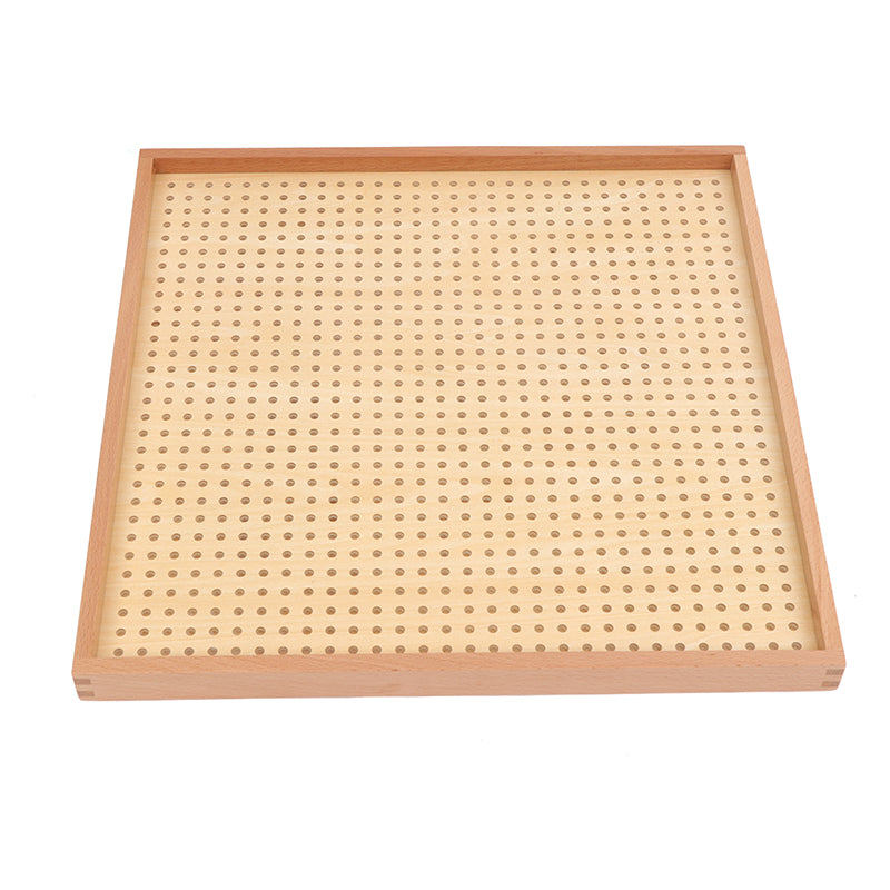 Wooden Peg Board with Plastic Pegs