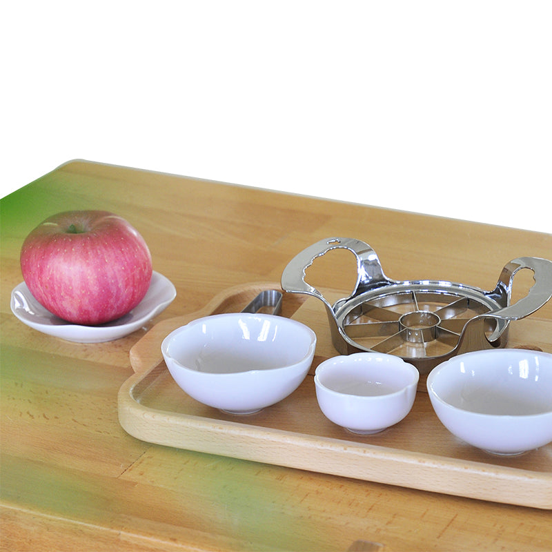 Practical Life Ceramic Cutting an Apple