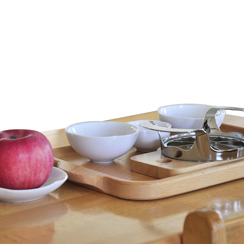 Practical Life Ceramic Cutting an Apple