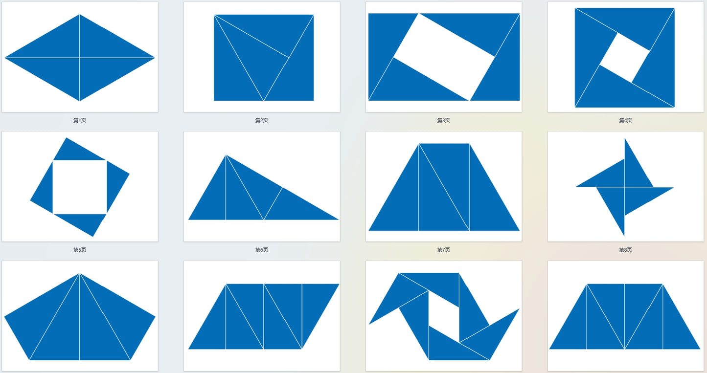 Box of Blue Triangles