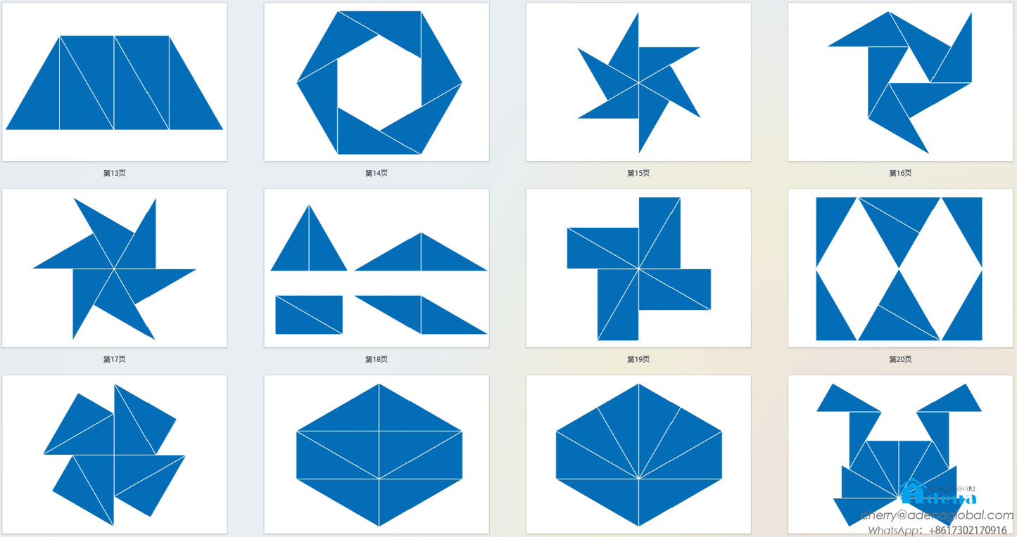 Box of Blue Triangles