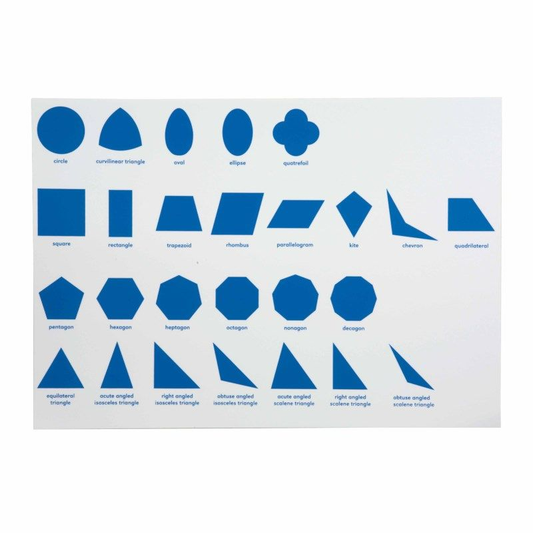 Geometric Cabinet Control Chart - (Printed and Laminated)