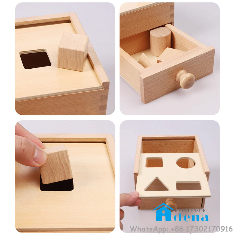 Buzón Montessori - Cajón con formas naturales