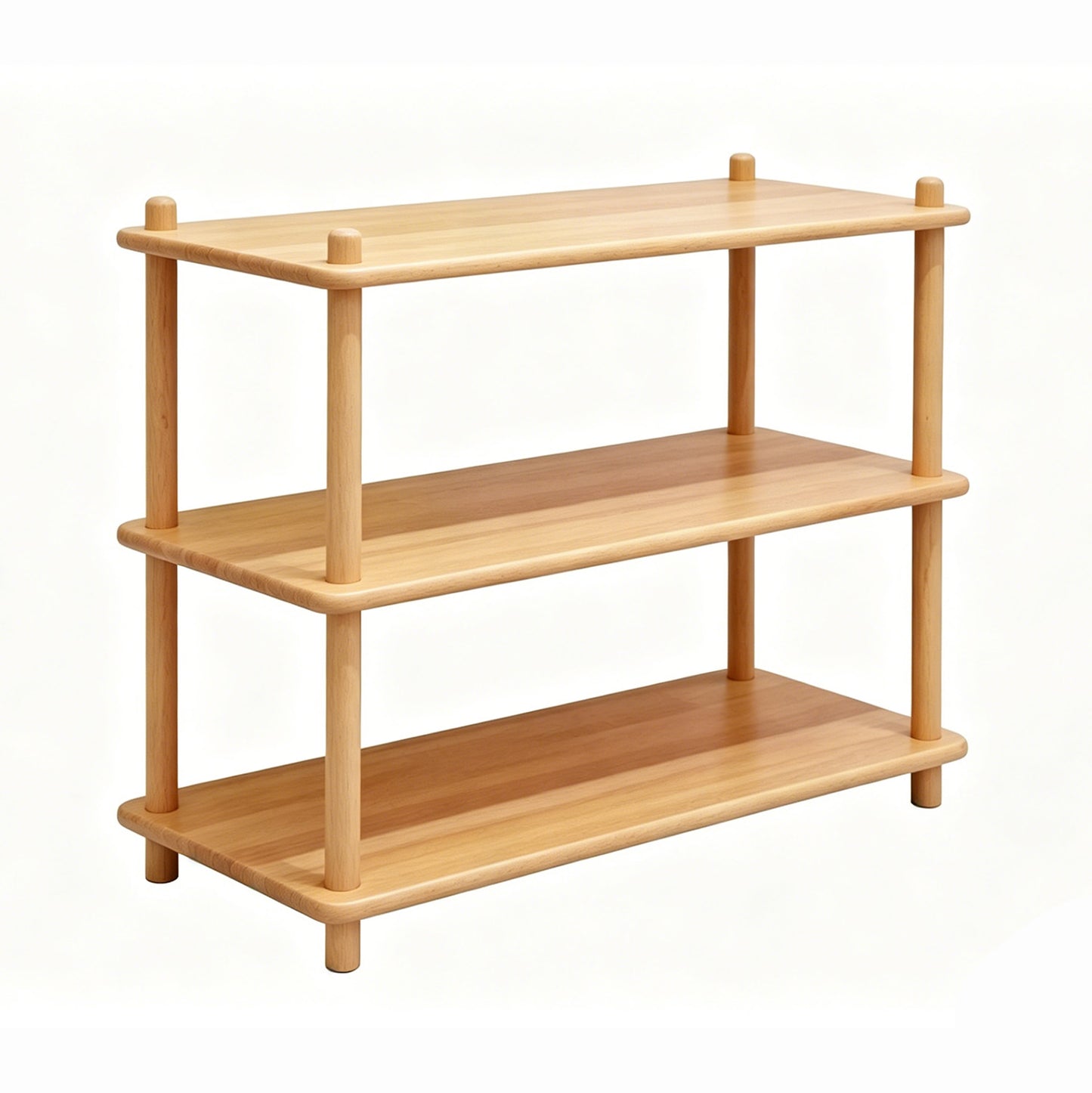 Montessori Solid Wood Open Back Shelf, 3 Tiers