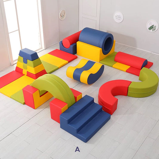 Sensory Exploring and Crawling Toddler Soft Play Set / Soft Gym Set 17pcs