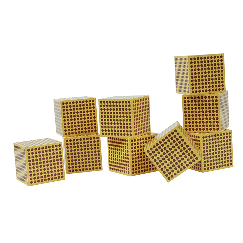 9 Wooden Thousand Cubes
