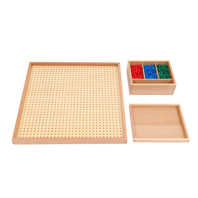 Wooden Peg Board with Plastic Pegs