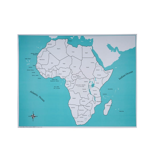 Labeled Africa Control Map -PVC