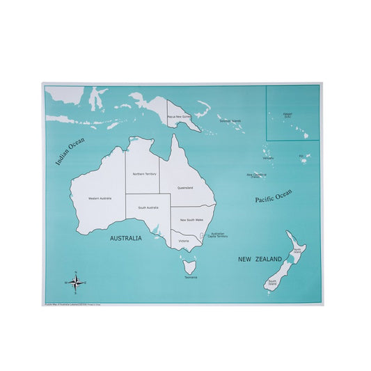 Labeled Australia Control Map -PVC