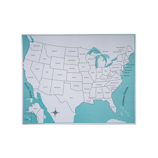 Labeled USA Control Map -PVC