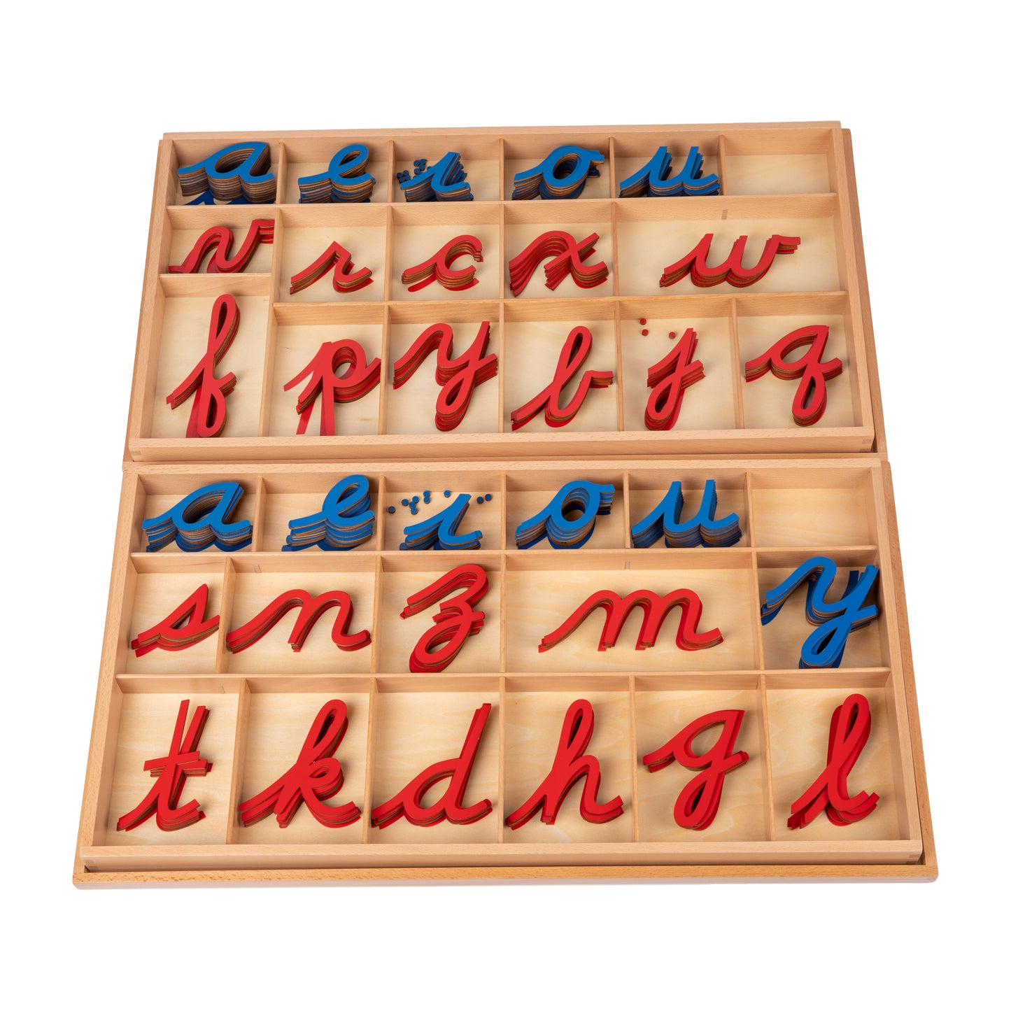 Large Wood Movable Alphabet -  Cursive