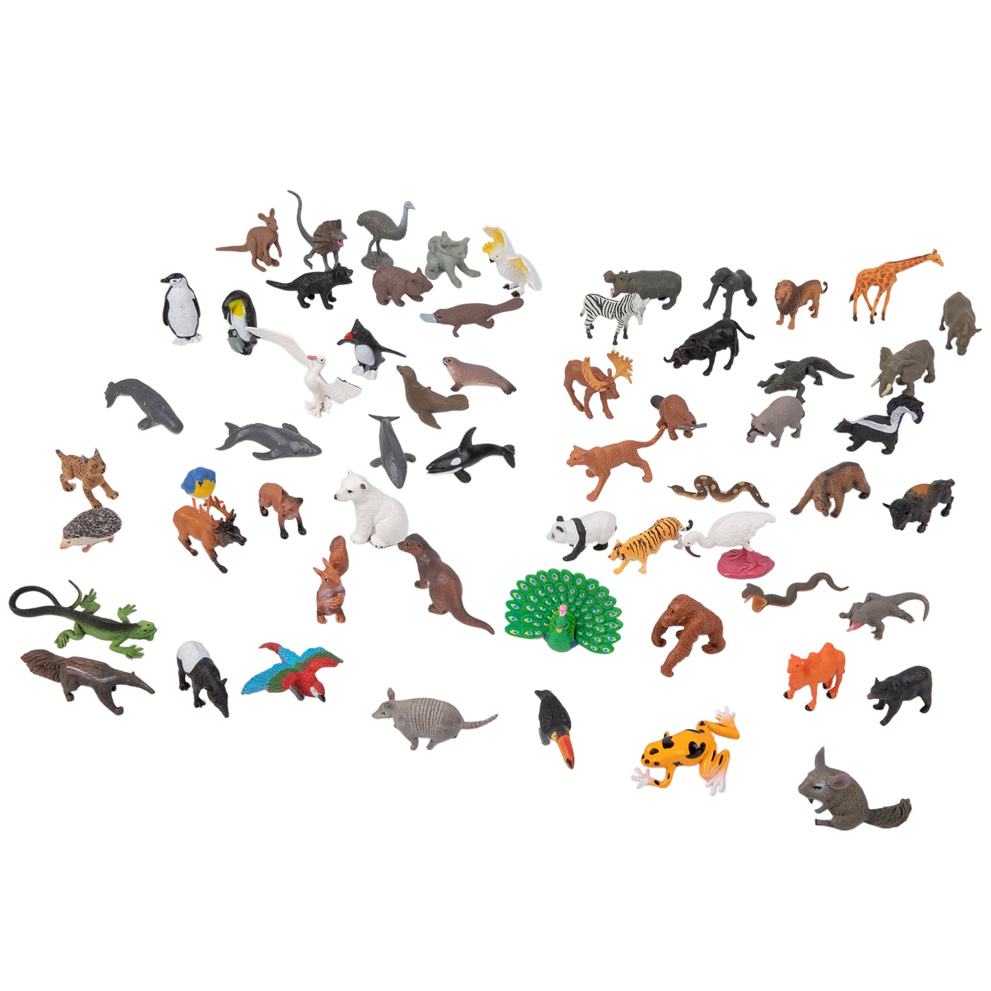 Animal Objects of Seven Continents - set of 60pcs