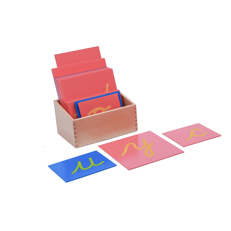 Lower Case Sandpaper Letters with Box - Cursive