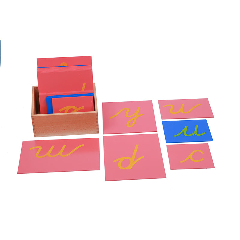 Lower Case Sandpaper Letters with Box - Cursive