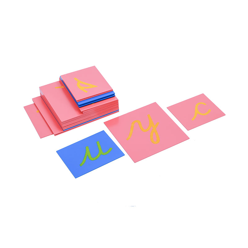 Lower Case Sandpaper Letters with Box - Cursive