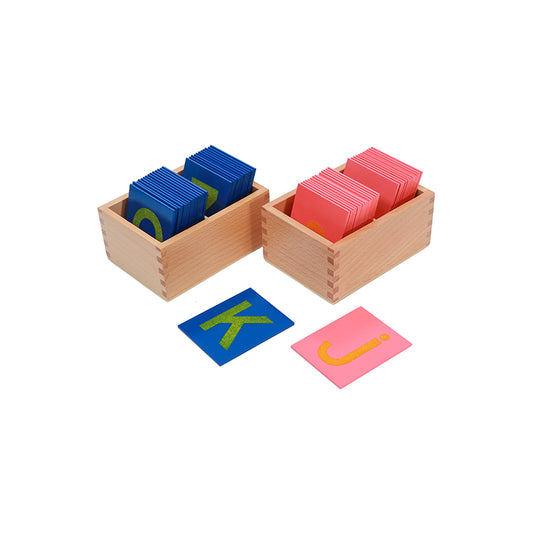 Lower and Capital Case Sandpaper Letters with Box