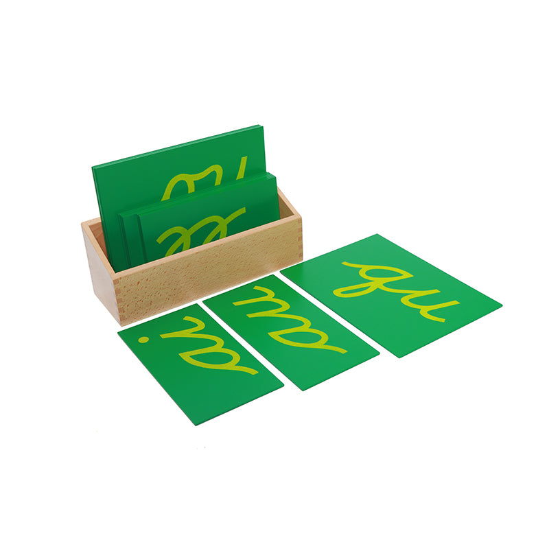 Sandpaper Double Letters with Box - Cursive